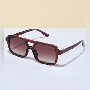Urban Outfitters Trendy Sunglasses Dark Brown with Burgundy Lens
